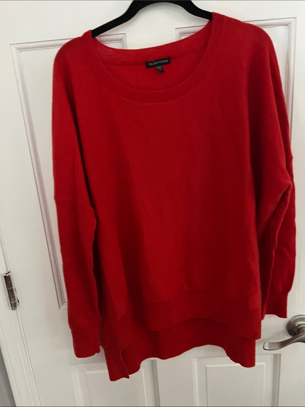 Eileen Fisher Red  100% Merino Wool Sweater
